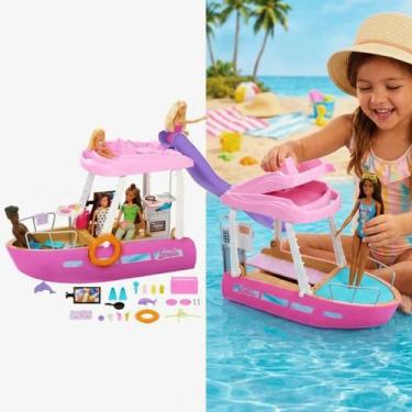 Imagem de Barbie Barco Lancha Dos Sonhos Com Piscina E Tobogã HJV37 - Mattel