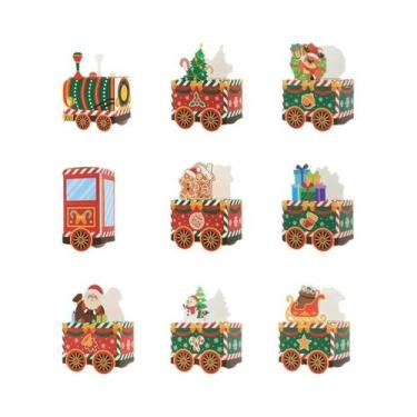 Imagem de Caixas De Calendário De Advento De Natal Em Forma De Trem Vermelho, 24