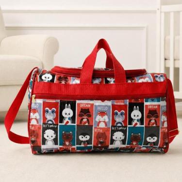 Imagem de Bolsa Maternidade Bebê Grande Luxo e Organizada Estampada Cor:Vermelho