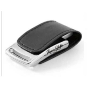 Imagem de JL PEN 808B - Pen drive em aço polido, capa ecológica preto grife Jaqu