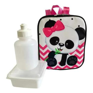 Imagem de Lancheira Térmica Infantil Meninas Escolar Ursinho Panda F5 - Proprio
