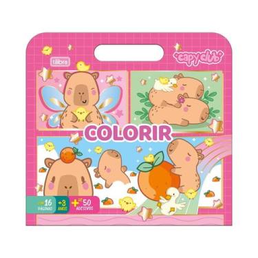 Imagem de Livro para Colorir Tilibra Maleta Capivara Capyclub 190x250mm