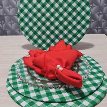 Imagem de Kit 6 sousplat Jogo americano Estampado completo (base, guardanapo e a
