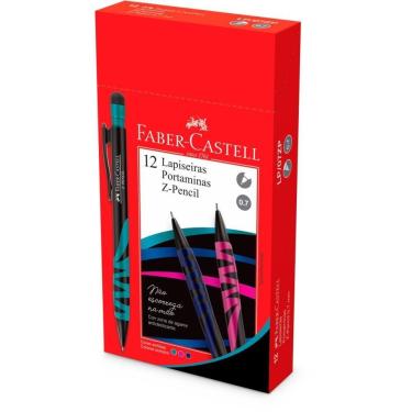 Imagem de Lapiseira Faber-Castell Z-Pencil Mix Ponta Retrátil 0,7MM com GRIP Dupla Injeção Caixa com 12