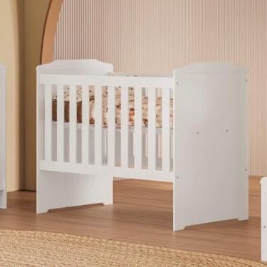 Imagem de Berço 3 em 1 com Regulagem de Altura 100% MDF Carinho Branco - Tigus B