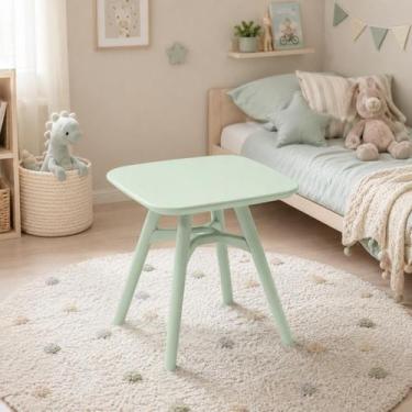 Imagem de Mesa Infantil Quadrada 51,5cm x 51cm Pipa Verde/Menta - Rivatti