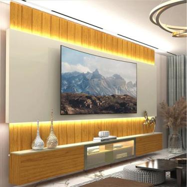 Imagem de Estante para TV e Home Theater até 115 Polegadas com LED com Vidro Ref