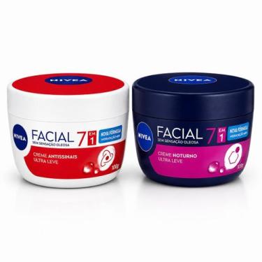 Imagem de Kit Nivea Creme Facial 7 em 1 Antissinais + Noturno 100g