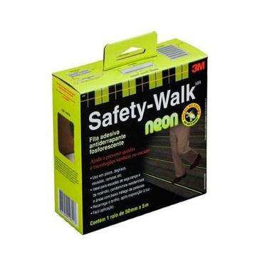 Imagem de Fita Antiderrapante Fosforescente Neon 50mm x 5m Safety-Walk 3M