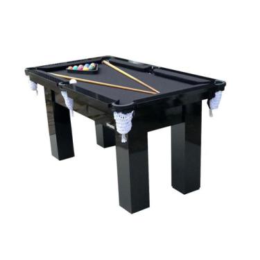 Imagem de Mesa De Sinuca Bilhar Snooker Rm3 Engers - Laka Preta - Base De Ultra