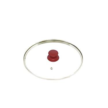 Imagem de Tampa Avulsa de Vidro Temperado 28/29cm Com Pomel Vermelho