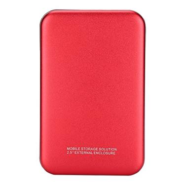 Imagem de Estojo de disco rígido, SATA de 2,5 polegadas para USB 3.0 SSD durável com bolsa de armazenamento de cabo de dados para PC para notebook para laptop para desktop(vermelho)