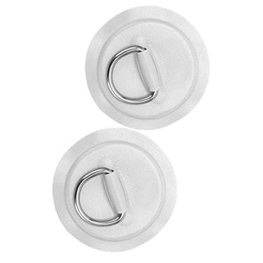 Imagem de CHICIRIS Patch D de aço inoxidável, barco inflável D canoa D patch de canoa D remendo de prancha de surf para barcos infláveis para caiaques (branco)
