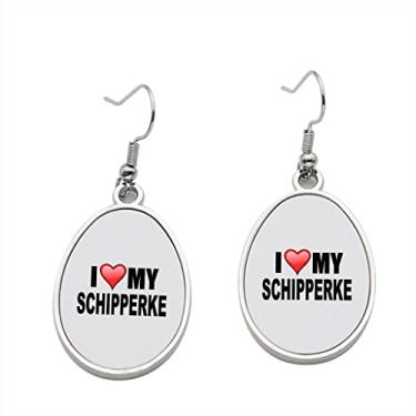 Imagem de Brinco I Love My Schipperke - Brincos com pingente para meninas - Presente de festa de aniversário dos namorados