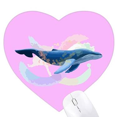 Imagem de Mousepad Marine Organism Cetacean Ehale Heart Tapete de borracha para escritório