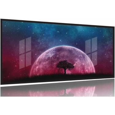 Imagem de Quadro Paisagem Da Lua Sala Escritório 130x60 Moldura Preta 2x2