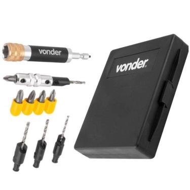 Imagem de Jogo Bits/Ponteiras E Brocas Escariadoras 11 Peças Vonder