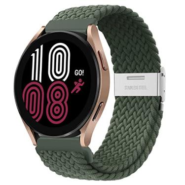 Imagem de Loop Solo trançado compatível com Samsung Galaxy Watch 4/4 Classic/3 41 mm/Ativo 2/Active para Huawei watch GT/2/2e/pro 42 mm Pulseira de tecido de nylon ajustável pulseira de 20 mm