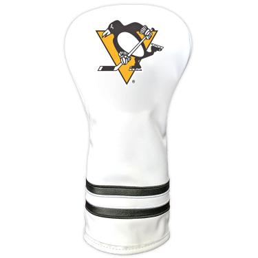 Imagem de Team Golf NHL Pittsburgh Penguins White Vintage Driver Golf Club Headcover, design justo, design retrô e excelente qualidade