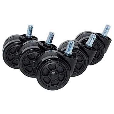 Imagem de Rodízios em PU para Cadeira de Escritório e Gamer - Kit com 5 em PU