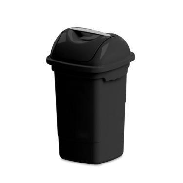 Imagem de Lixeira com Tampa Basculante Plasvale 30l Preta