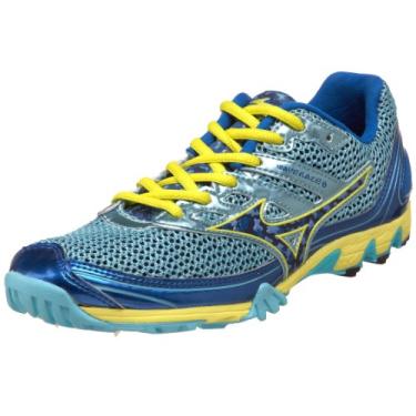 Imagem de Mizuno Running Wave Kaze 6 Cross Country/Interior, Brilho azul/azul imperial, 6.5
