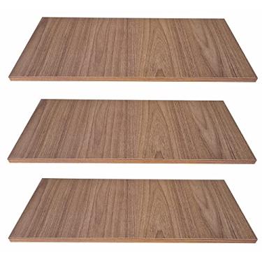 Imagem de Kit 3 Prateleiras Mdf 45x20 Freijó Nicho Livros Revista