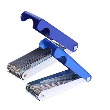 Imagem de 2 conjuntos de limpadores de pontas para limpeza de bocais/pontas de soldagem, orifícios de gás, carburadores de motor, irrigadores e cabeças de chuveiro profissionais grandes e pequenos 13 fios de acetileno de oxi-acetileno