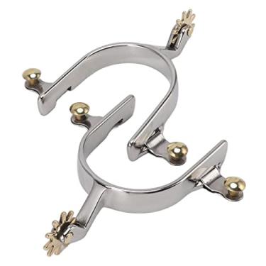 Imagem de Diydeg Esporões de cavalo, esporas de aço inoxidável estilo cowboy para botas masculinas, esporas de bota de cavalo acessórios de engrenagem de equitação para treinamento de cavalos competição de equitação para homens mulheres amantes de cavalos