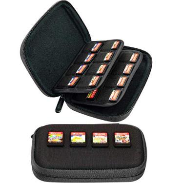 Imagem de Butterfox Capa de jogo de 32 interruptores para Nintendo Switch, suporte de armazenamento de cartões de jogo ou estojo de cartão de memória SD (preto)