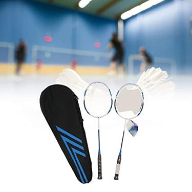Imagem de Raquete de badminton de fibra de carbono SG8048 Conjunto de raquetes de badminton para 2 jogadores adultos adolescentes raquetes leves de fibra de carbono