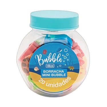 Imagem de Borracha mini bubble pote com 20 unidades 324752 - Tilibra