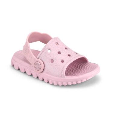 Imagem de Chinelo Infantil Menina Bibi Sun Slide Rosa Glitter 1189010 - Calçados