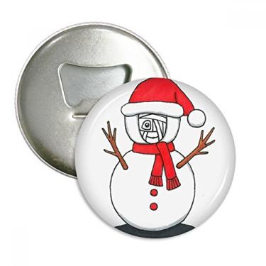 Imagem de Cachecol de Natal boneco de neve Horus, abridor de garrafa de galho, emblema multifuncional