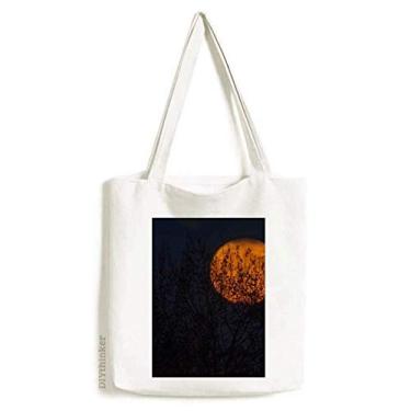 Imagem de Bolsa sacola de lona azul nebulosa Red Shadow Planet bolsa de compras casual