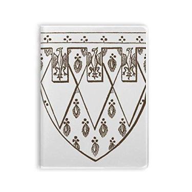 Imagem de Caderno de ilustração de pena de arte barroca branca preta capa de goma Diário capa macia