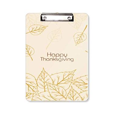 Imagem de Folha de Ação de Graças Padrão Prancheta Pasta Bloco de Escrita Placa de Apoio A4