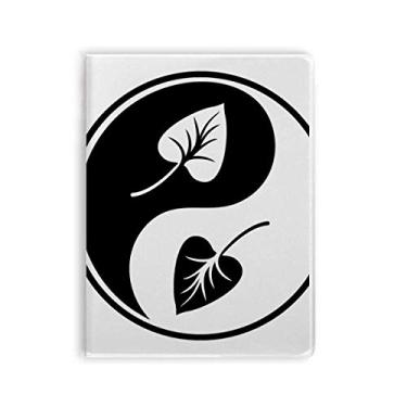 Imagem de Diário budista preto e branco Yin-yang capa de chiclete diário capa macia