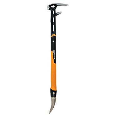 Imagem de Barra de demolição Fiskars IsoCore de 76 cm – Martelo de absorção de choque e pé de cabra para demolição, cabo ergonômico para conforto e controle
