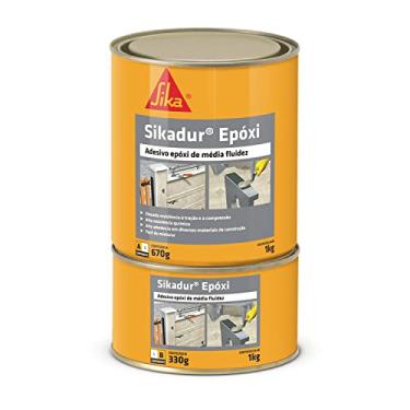 Imagem de Sika - Adesivo estrutural - Sikadur Epóxi Cinza - Colagem de concreto - Pote de 1Kg