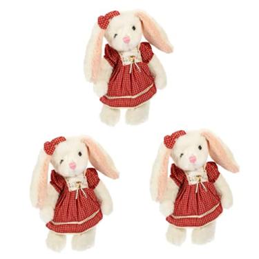 Imagem de 4pcs Rabbit Plush Toy Stuffed Bunny Stuffed Sloth Plush Toy Dropshipping Red Work Pp Cotton ( Size : 35X20X11CMx3pcs )