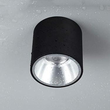 Imagem de Refletor De Teto Montado Em Superfície De LED, Refletor De Teto De Banheiro IP65, Refletor De Alumínio À Prova D'água De Destaque Para Corredor, Varanda, Corredor, Sala De Estar,Preto-4000k,bonny3