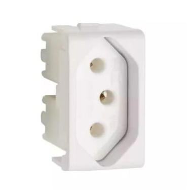 Imagem de Módulo Tomada 2P+T 10A 250V Brava Duale Up Iriel Soprano Branco