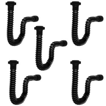 Imagem de Sifão Sanfonado Universal 61cm Preto | Astra | Kit C/ 5 Un