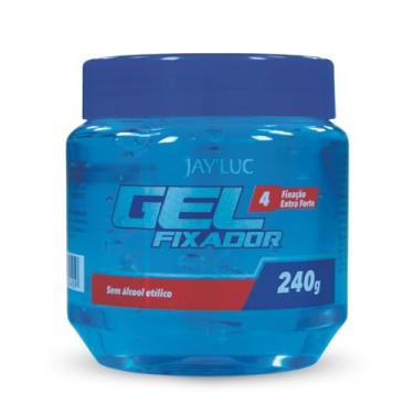 Imagem de Jay'Luc Cosméticos Gel Fixador Fixação Extra Forte 4 Jayluc 240G Gel De Cabelo Fixador Sem Álcool Etílico Azul Todos Os Tipos De Cabelos Fixação Forte E Duradoura