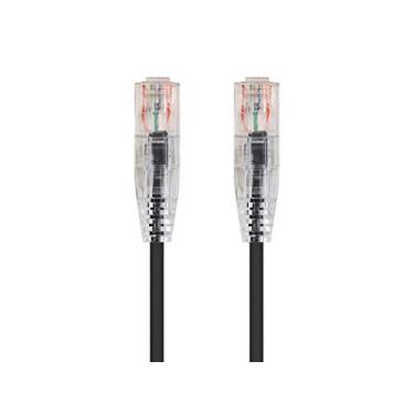 Imagem de Monoprice Cabo Ethernet Cat6 – 9 metros – Preto | RJ45 Stranded 550 MHz UTP CMR Riser Classificado Fio de cobre puro 28 AWG – Série SlimRun