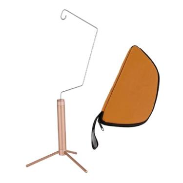Imagem de Almencla Lanterna de acampamento suporte gancho facilmente montagem desktop durável lâmpada pólo para churrasco ao ar livre mochila viagem jardim, Rosa ouro