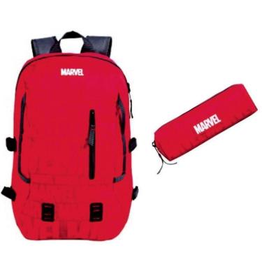 Imagem de Kit Mochila de Costas + Estojo Marvel Sport Vermelha REF: 49172 E 49171 DMW