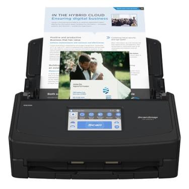 Imagem de ScanSnap iX1600 Scanner de documentos habilitado para nuvem de alta velocidade sem fio ou USB com tela sensível ao toque grande e alimentador automático de documentos para Mac ou PC, 17 watts, preto