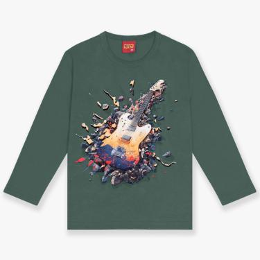 Imagem de Infantil - Camiseta Menino Kyly Estampa de Guitarra Verde  menino